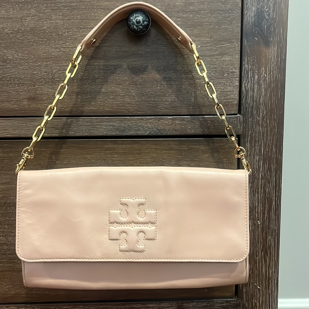 Tory Burch Tan/Neutral clutch purse